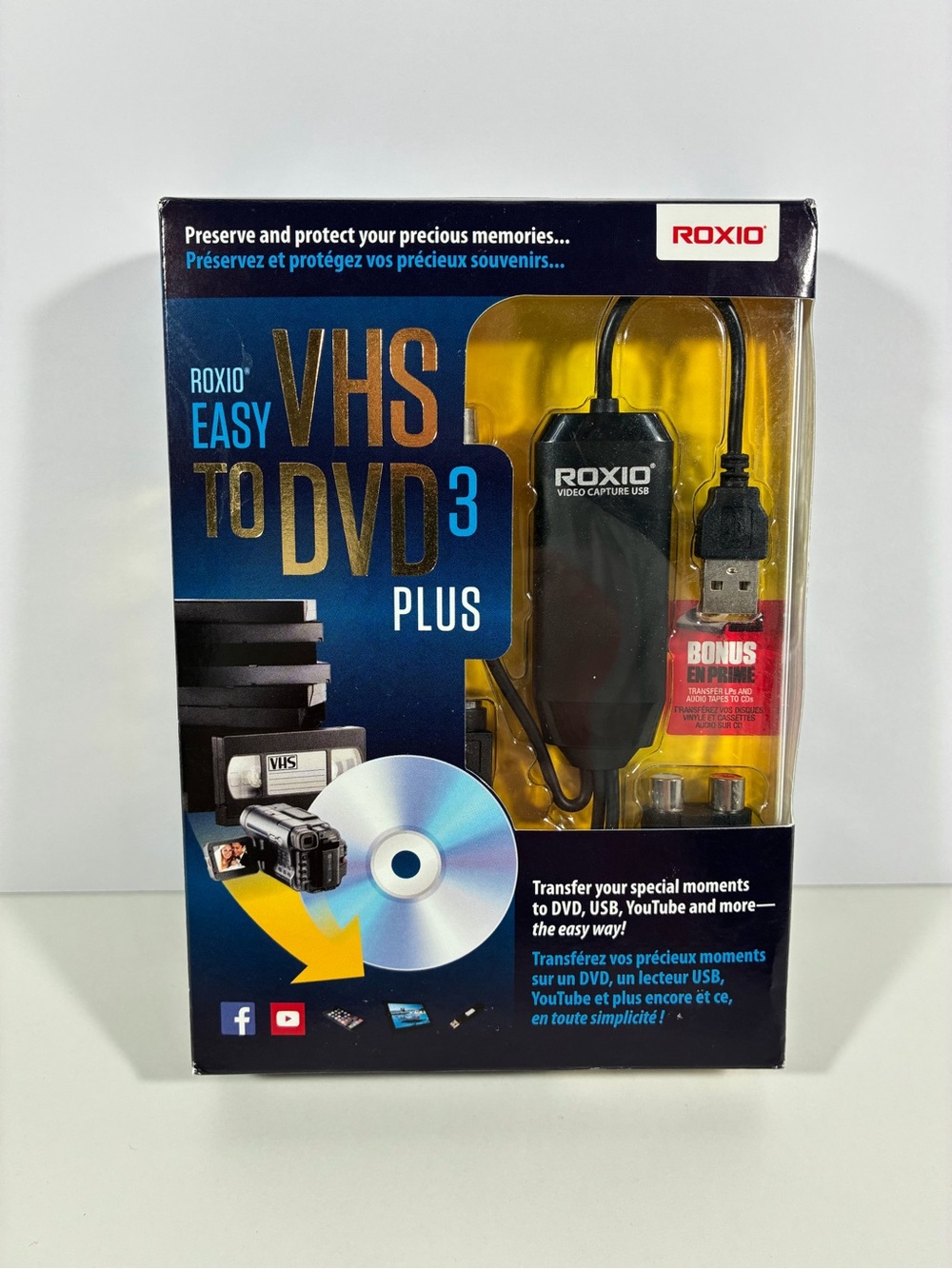 Roxio Easy VHS to DVD 3 Plus Converter Transfer Old Home Videos 251000 Sealed